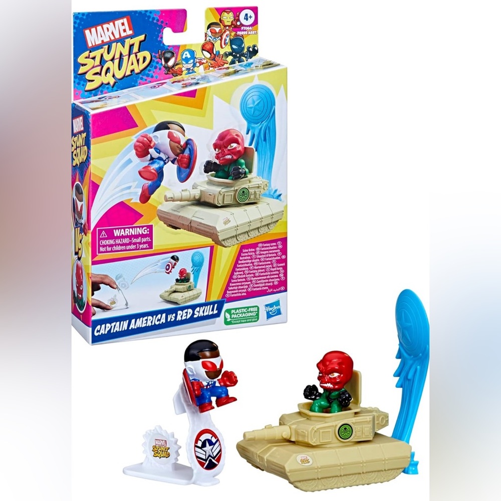 NEW Hasbro Marvel Stunt Squad Captain America vs Red Skull action figure toy set